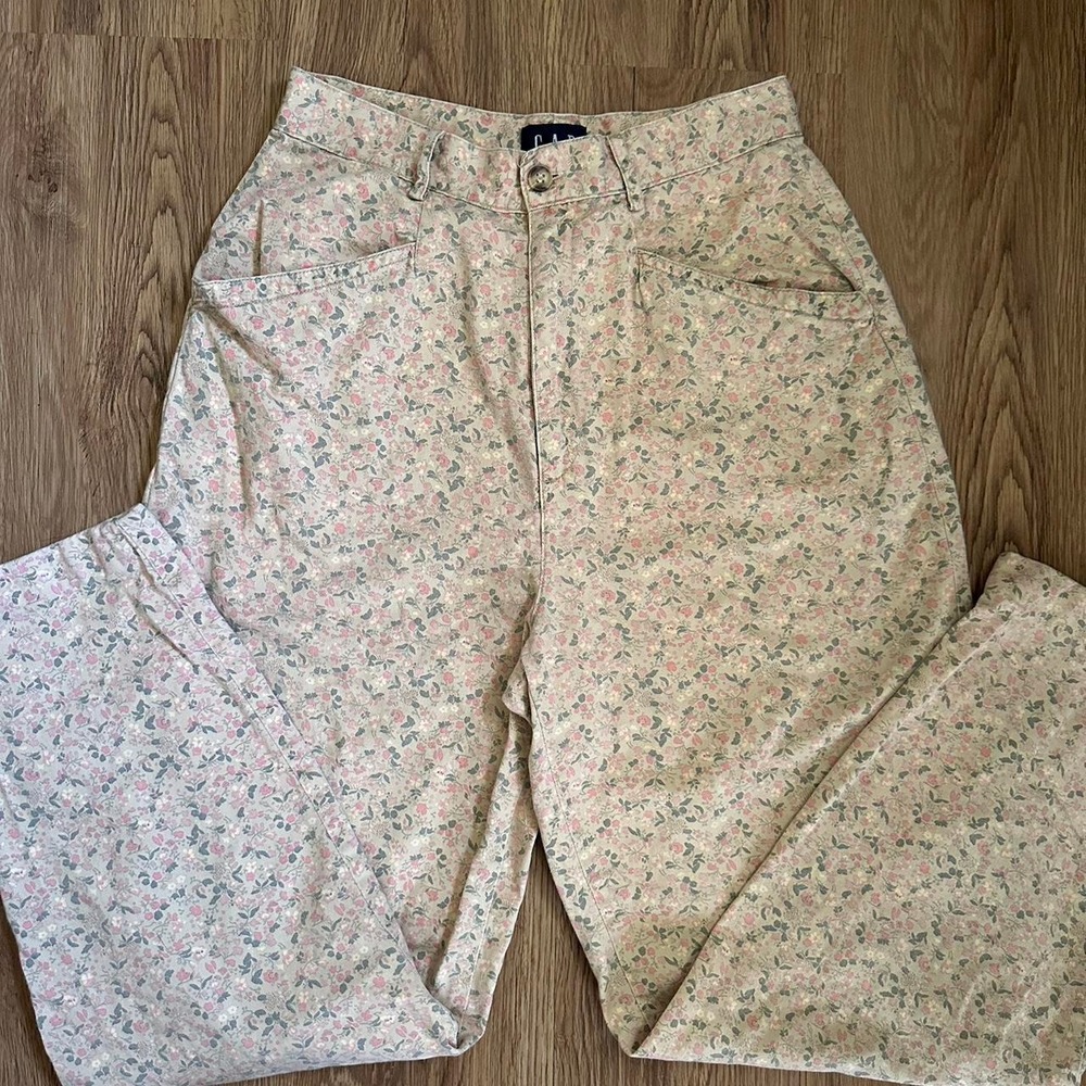 Vintage Y2K Gap 100% cotton floral print pants